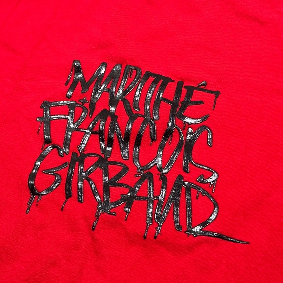 Vintage 90s Marithe Francois Girbaud Graffiti Tag Red T Shirt Mens Large - Picture 4 of 8